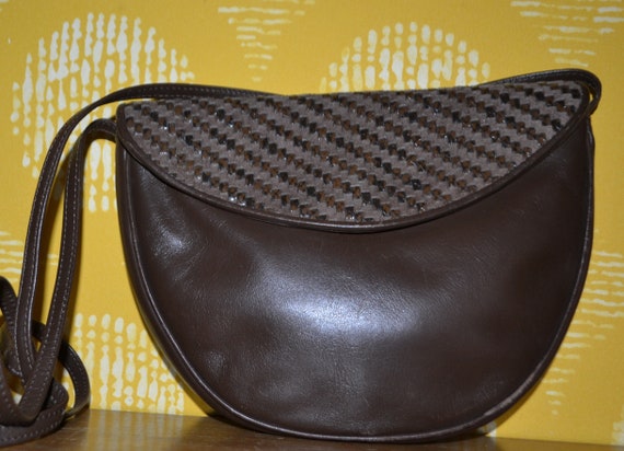 True Vintage Handbag Brown from the 70s Seventies… - image 3