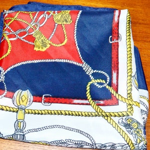 Vintage scarf 80s festival tassels nobility scarf