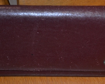 Vintage Wallet Dark Red 60s Retro Mid Century Second Hand Wear Vintage Clothing