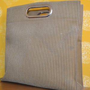 True Vintage Handbag / Shopper Brown Shopping Bag Corduroy 70s Vintage Clothing Retro Mid Century