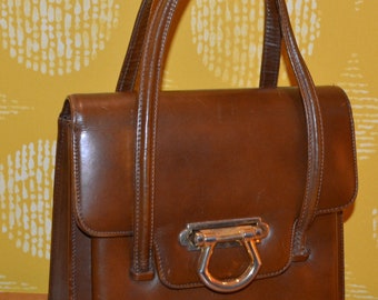 True Vintage Faux Leather Handbag Granny Bag 50s Mid Century Rockabilly Retro Second Hand Wear Bag Vintage Clothing Clutch