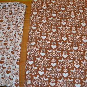 Super beautiful vintage bed linen brown/white reversible bed linen made of cotton 70s seventies 70s retro mid century shabby chic