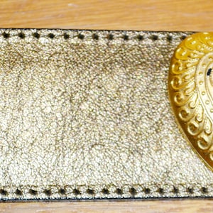 Beautiful 70s vintage belt / belt traditional hearts gold-colored 95 cm belt retro mid century second hand wear vintage clothing