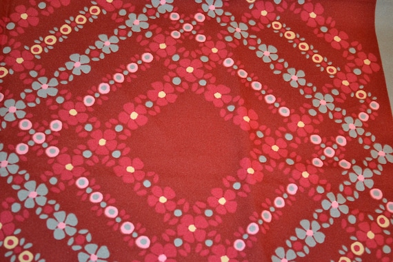Beautiful vintage cloth 70s red retro shabby chic… - image 3