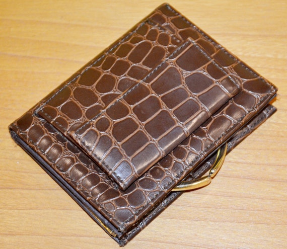 Buy Vintage Wallet Brown Crocodile Look Retro Mid Century Vintage Clothing Second Hand Wear Retrostyle Online in India Etsy