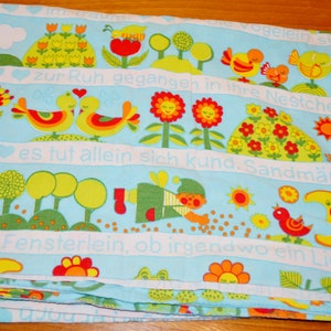 Colorful vintage children's bed linen by Graziela Seventies 70s fabric for sewing Mid Century Retro Second Hand Vintage fabric bedding