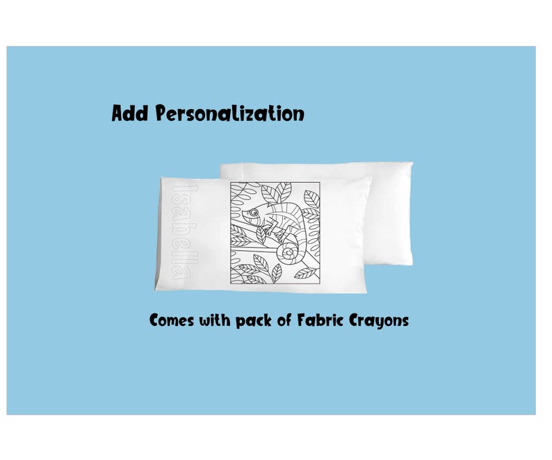 Coloring Pillowcase Color Your Own Pillowcase Personalized Etsy India