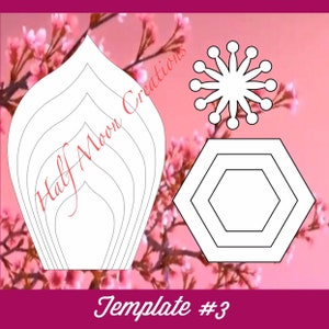 PDF Paper Flower Template | DIY | Paper Flower | PDF Printable ...