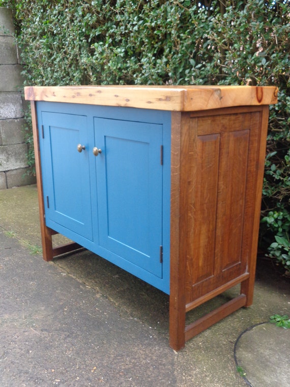 Solid Reclaimed Pine Oak Kitchen Base Unit Tv Cabinet Etsy