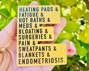 Endometriosis Awareness Sticker | Endo Essentials Sticker | Endo Sticker | Chronic Illness Sticker | Grace & Brace