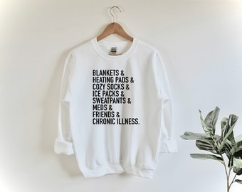Chronic Illness Ampersand Unisex Sweatshirt | Chronic Illness Essentials Sweatshirt | Chronic Illness Apparel | Grace & Brace