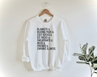 Chronic Illness Ampersand Unisex Sweatshirt | Chronic Illness Essentials Sweatshirt | Chronic Illness Apparel | Grace & Brace
