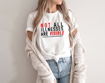 Not All Illnesses Are Visible Short-Sleeve Unisex T-Shirt | Chronic Illness Apparel | Grace & Brace