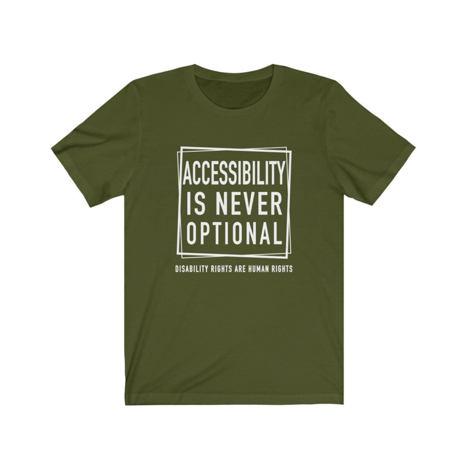 Accessibility Isn't Optional Unisex Tshirt Disability Etsy