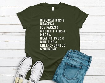 Ehlers-Danlos Syndrome Ampersand Unisex T-Shirt | EDS Essentials Shirt | Chronic Illness Apparel | Grace & Brace