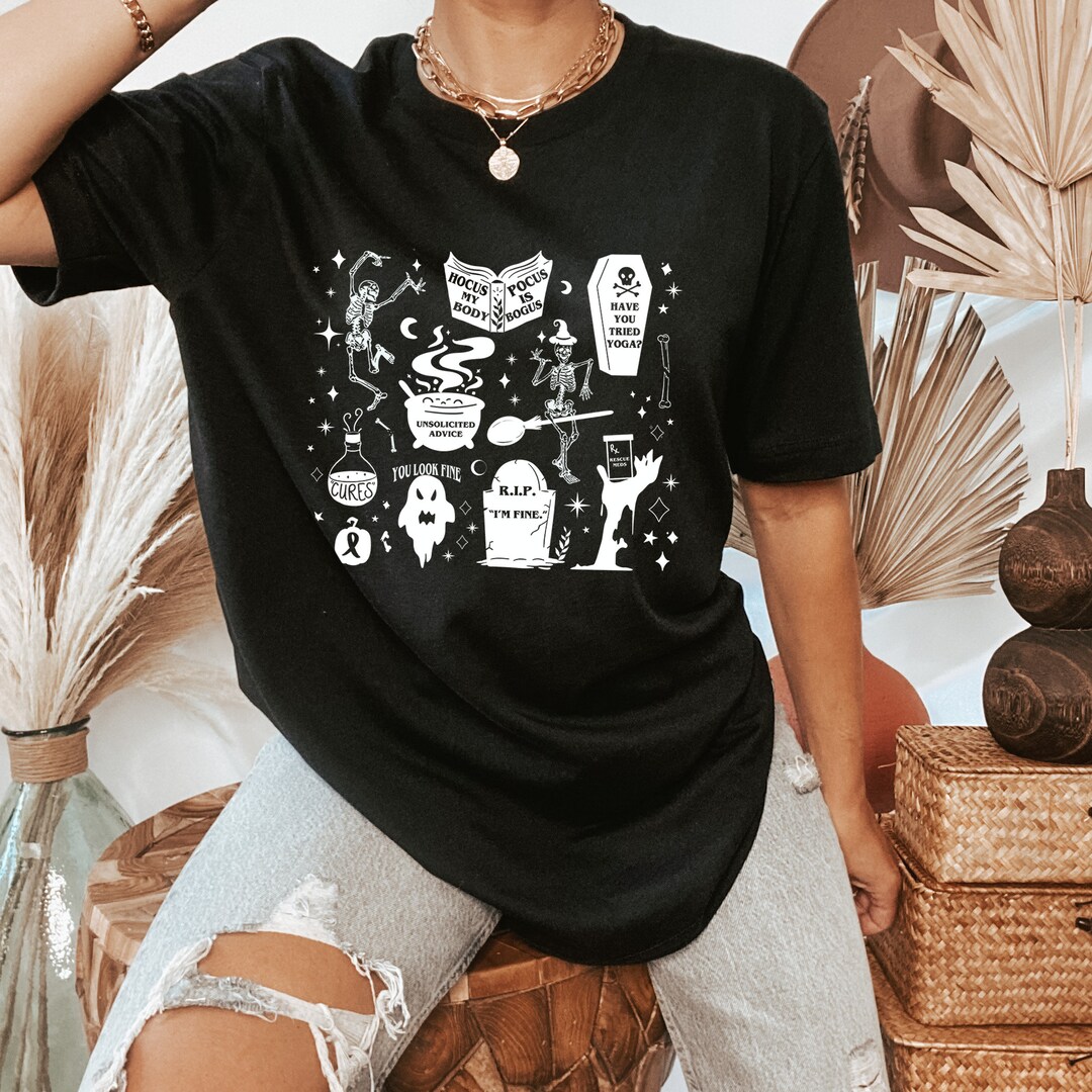 Spooky Essentials Spooky Spoonie Essentials T-shirt | Spoonie Halloween | Chronic Illness ...