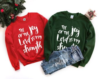 The Joy of the Lord is my Strength Unisex Sweatshirt | Bible Verse Sweatshirt | Chronic Illness Gift | Christian Sweatshirt | Grace & Brace