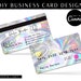 DIY Hologram Glitter Credit Card Business Cards, Diamond Credit Card Business Card Template, Holographic Lash Hair Extensions Business Cards 
