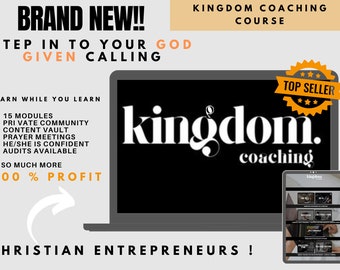 Kingdom Coaching Digital Marketing Course MMR Master Resell Rights for Christian Entrepreneurs, PLR, Mindset, Prayer, Confidence