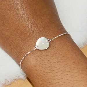 Women&#39;s bracelet / very fine chain delicate medal / solid silver 925 / minimalist bracelet