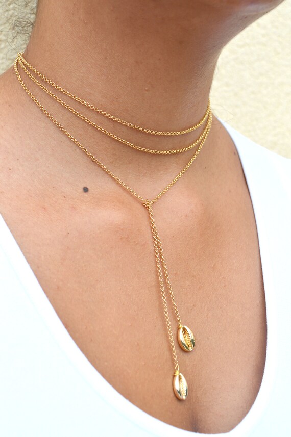 Collier Chaîne En Acier Inoxydable Doré - Réglable, Style Vintage, Bijou Femme - Neuf