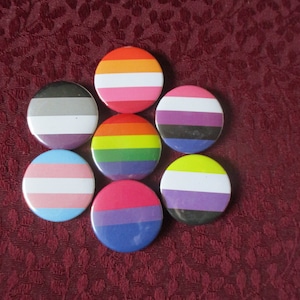 LGBT Trans Genderfluid Bisexual  Asexual Lesbian Nonbinary Pride pin buttons 1.46&#39;&#39;