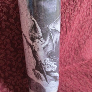 Satan/Lucifer from Milton&#39;s Paradise lost, Gustav Dore reprint votive Candle, unscented
