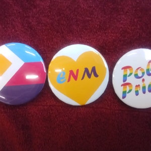Polyamory Flag & Ethical Non Monogamy F Pride pin buttons 1.46''