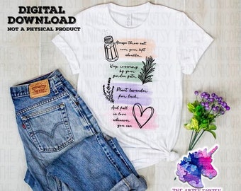 DIGITAL FILE: Practical Magic Quote - Watercolor T-shirt Sublimation Design -