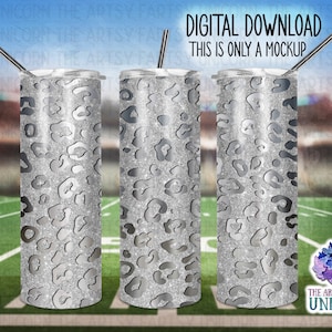 PLIK CYFROWY: Mary J Blige Super Bowl Leopard Shiny Boots Inspired 20 oz Skinny Straight Tumbler Sublimacja Design