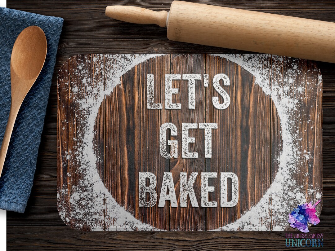 DIGITAL FILE: Let's Get Baked - Kitchen Cutting Board Sublimation - Etsy