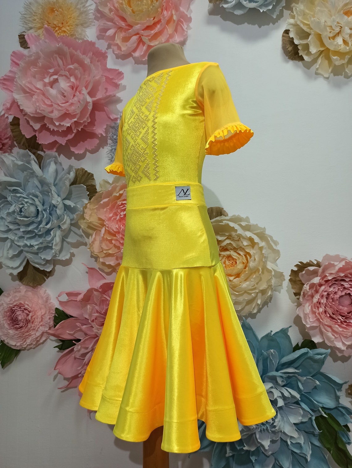Yellow Ranked Ballroom Dance Dress / Basic Dance Dress / Dance - Etsy