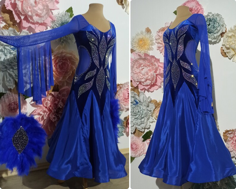 Royal Blue Ballroom Dance Dress / American Smooth Dance Dress Etsy