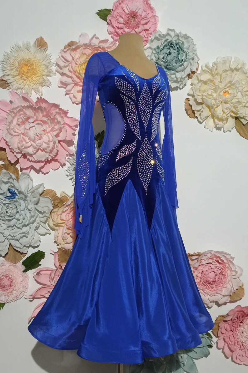 Royal Blue Ballroom Dance Dress / American Smooth Dance Dress Etsy