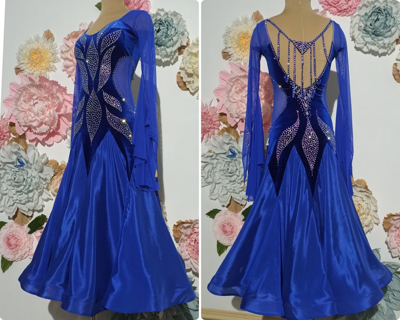 Royal Blue Ballroom Dance Dress / American Smooth Dance Dress Etsy
