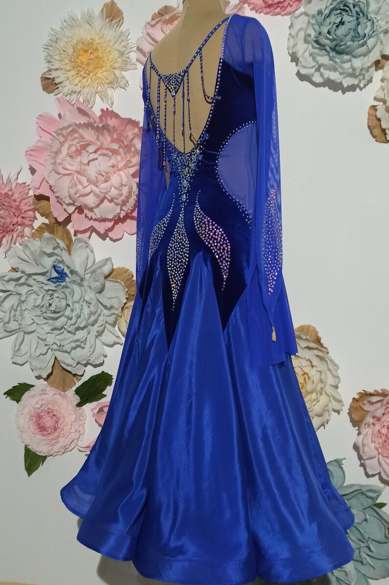 Royal Blue Ballroom Dance Dress / American Smooth Dance Dress Etsy