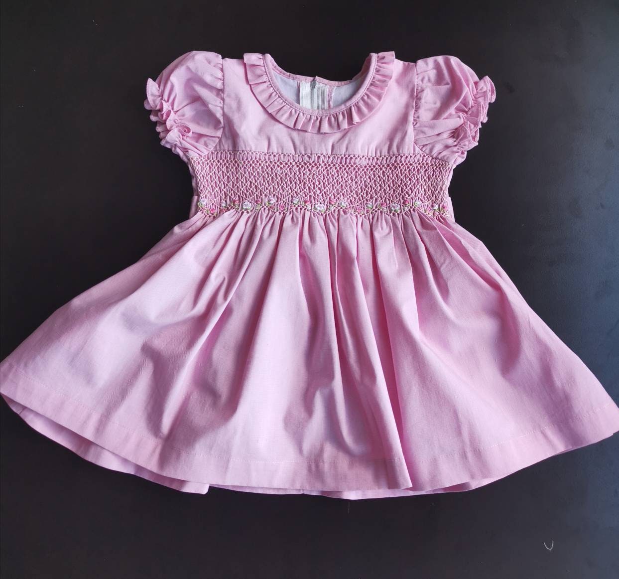 Dusty Pink baby girl dress hand smocked dress | Etsy