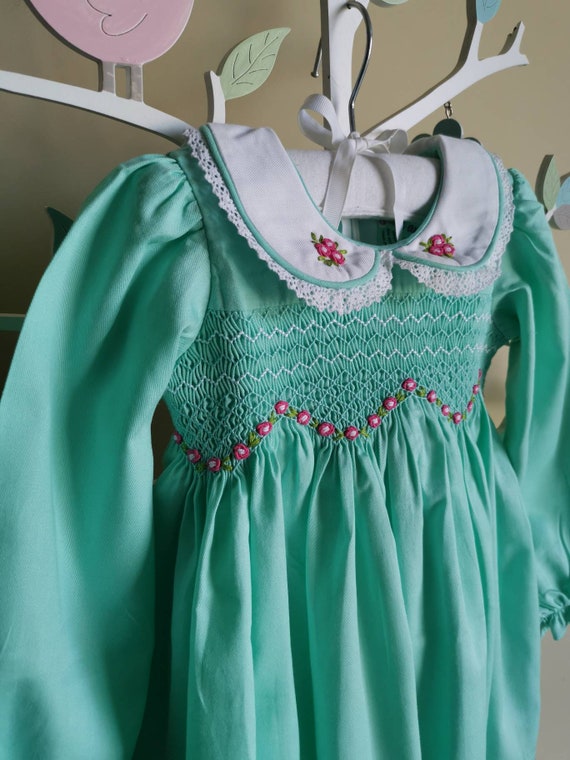 green emerald velvet dress Pleasant Views Sage Green Smocked Midi Dress – Shop the Mint main image 1
