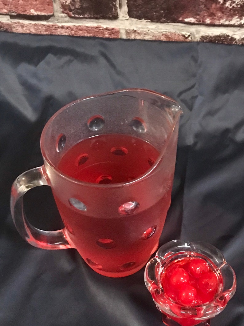 Frosted Bubble Glass Pitcher Etsy