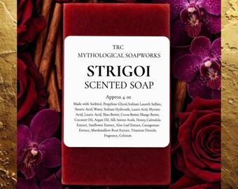 STRIGOI Spiced Rose & Orchid Soap. Handmade Soaps Inspired by Vampire Mythology. Large Size.