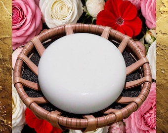 FREYA Rose Bouquet Solid Body Lotion Bar. Eco-Friendly Organic Moisturizer. Zero Waste Natural Dry Skin Care.