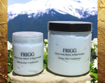 FRIGG Winter Fruits & Mint Scented Deluxe Hair Conditioner with Argan Oil, Hydrolyzed Silk, and Vitamin E.