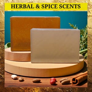 Shave Soap: Spice & Herbal Scent Choice - Botanical Shaving Bar, Lathering Moisturizing Soap, Men&#39;s Gift
