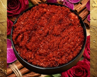 STRIGOI Spiced Rose & Orchid Sea Salt Scrub.  Body, Hand, and Foot Scrub.