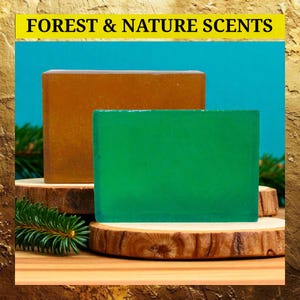 Shave Soap: Forest & Nature Scent Choice - Botanical Shaving Bar, Lathering Moisturizing Soap, Men&#39;s Gift