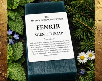 FENRIR Spring Forest Soap. Handmade Botanical Soaps Inspired by Norse Mythology. Large Size. Men's Soap.