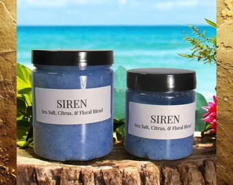 Shea & Avocado Body Scrub: Exfoliating Scrub with Natural Sea Salt and Oils.