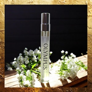 OLYMPUS COLOGNE Citrus, Cedar, & Jasmine limited edition artisan spray perfume. Unisex fragrance inspired by Greek mythology.