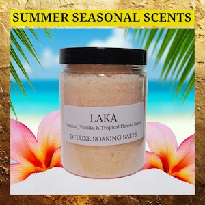 BATH SALTS Summer Scents. Aromatherapy and relaxation for men and women. Enriched with sea salt, avocado oil, and jojoba oil.