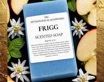 FRIGG Winter Fruit & Mint Soap. Handmade Botanical Soaps Inspired by Norse Mythology. Large Size.